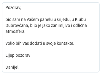 LinkedIn poruka